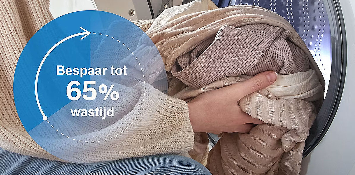 Bosch Serie 4 met VarioPerfect die tot 65% wastijd bespaart bij het wassen