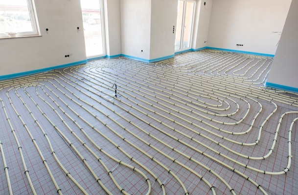 Vloerverwarming aangelegd door professionals.