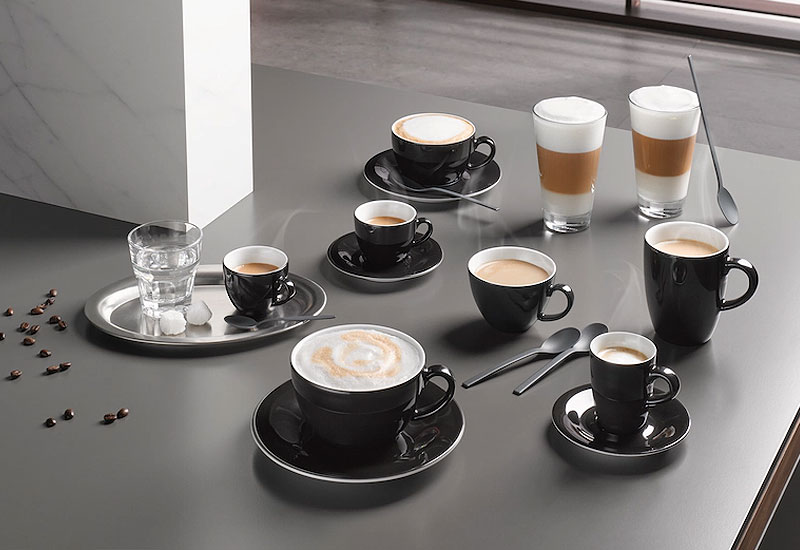 Miele volautomatische koffiebereiding met espresso cappuccino en latte macchiato