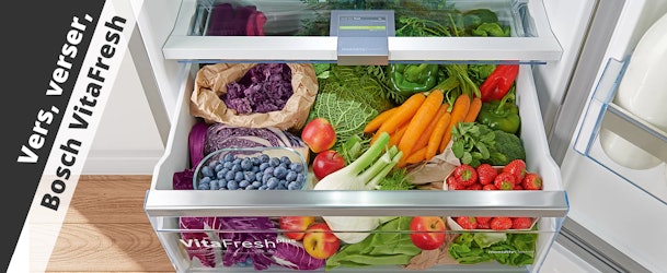 Bosch versheidssysteem: vers, verser, VitaFresh.