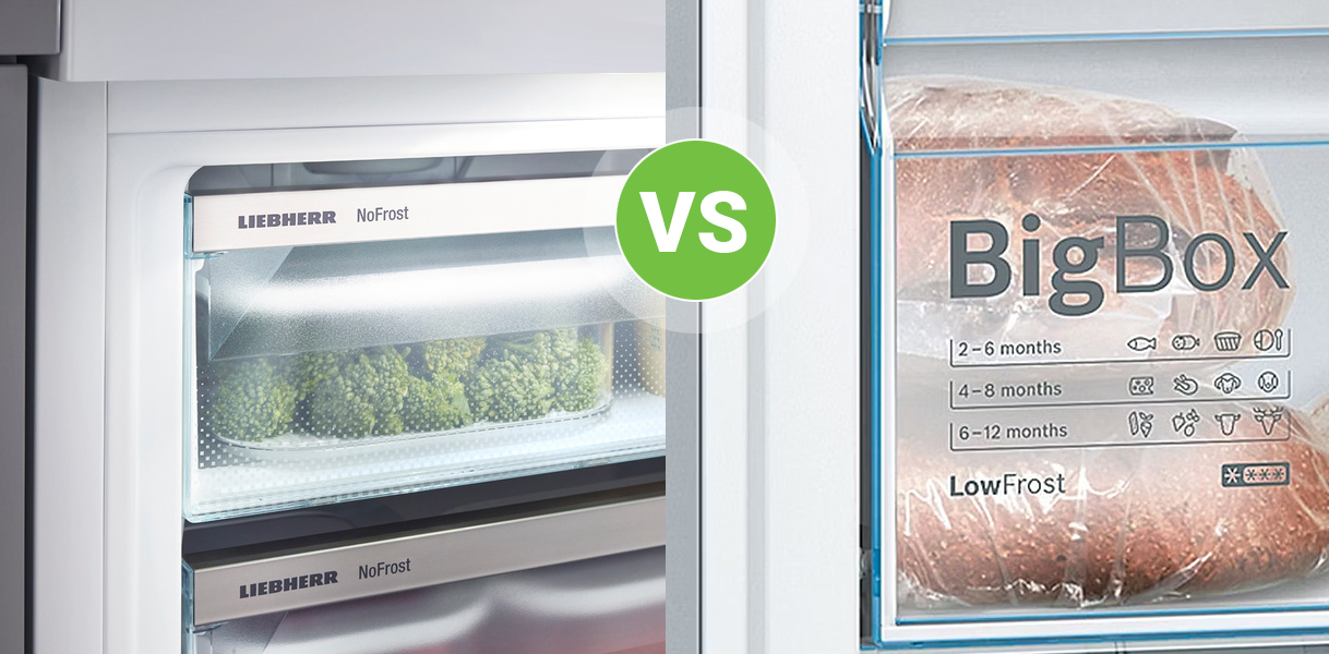 Vergelijking tussen NoFrost en LowFrost vriezers