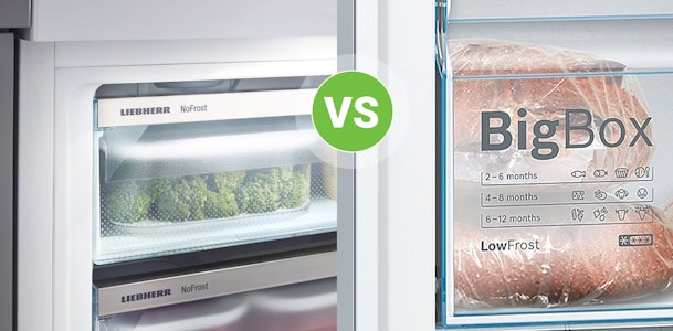 Vergelijking tussen NoFrost en LowFrost vriezers