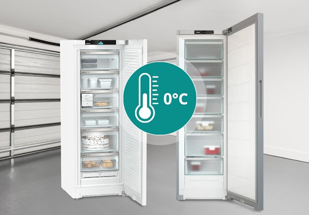 Vrieskasten die geschikt zijn voor plaatsing in een koude schuur of garage