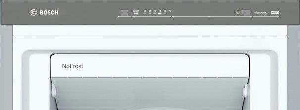 NoFrost vriezer met bovenaan een digitaal temperatuurbedieningspaneel