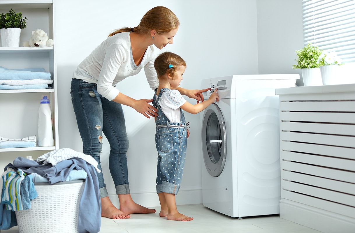 Stel het vulgewicht van je nieuwe wasmachine af op jouw gezinssamenstelling.