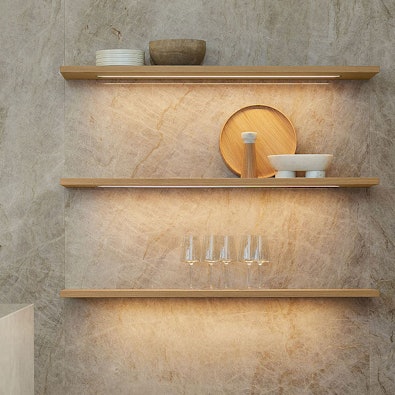 Wandplanken ingebouwde verlichting