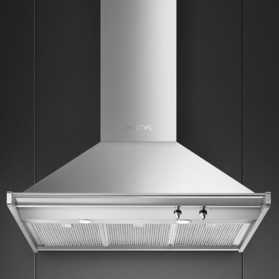 Wandschouw afzuigkap van roestvrij staal