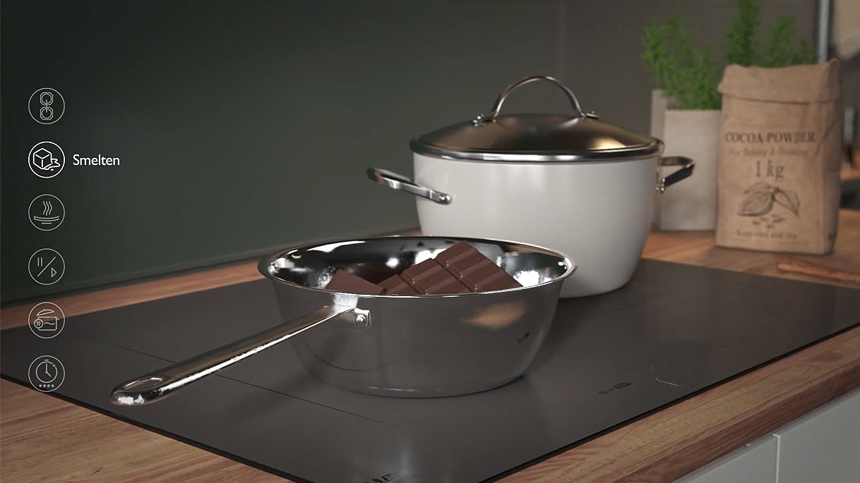 Warmhoud-, smelt- en pauzefunctie