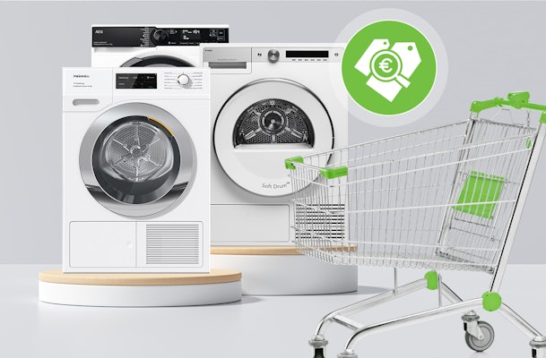Koop jouw nieuwe wasdroger in het juiste formaat.