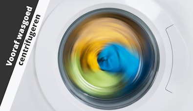 Wasgoed vooraf centrifugeren voor sneller droogresultaat.