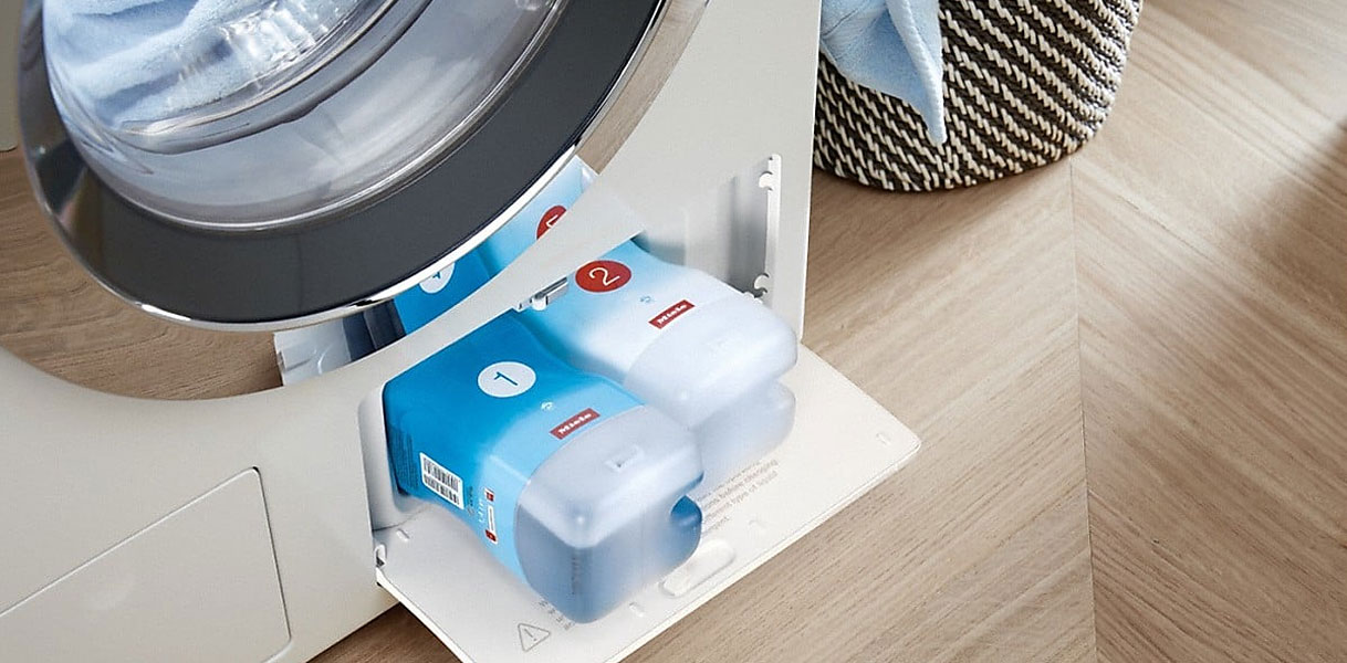 Wasmachine met wasmiddeldosering