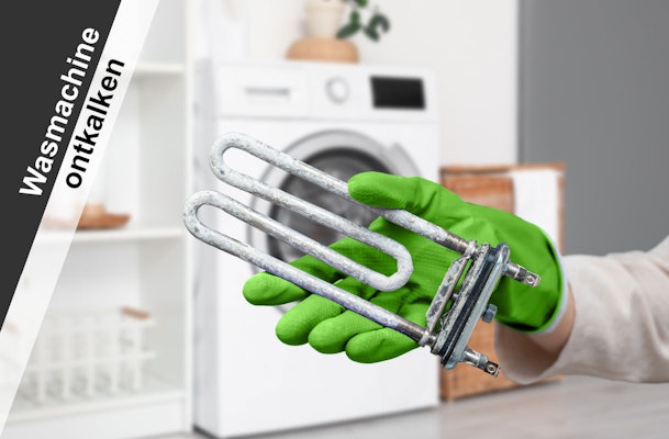 Verkalkt verwarmingselement van een wasmachine met zichtbare kalkaanslag