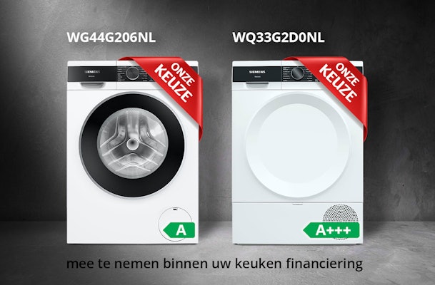 Bemmel & Kroons keuze voor een Siemens wasmachine en droger combinatie