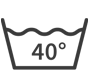 Icoon wastemperatuur 40°C
