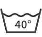 Icoon wastemperatuur 40°C