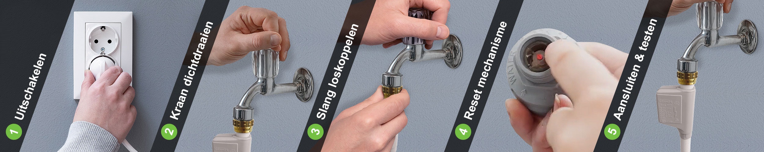 Waterstop vaatwasser resetten in 5 stappen.