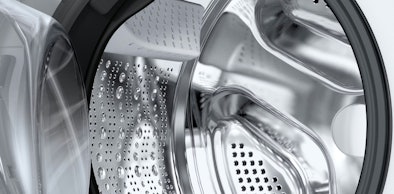 waveTrommel met golvende trommelstructuur voor zacht en grondig wassen in een Siemens was-droogcombinatie
