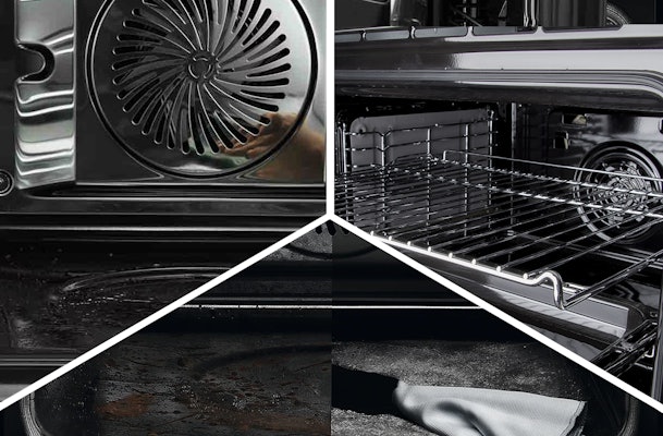 Verschillende oveninterieurs als vergelijking getoond