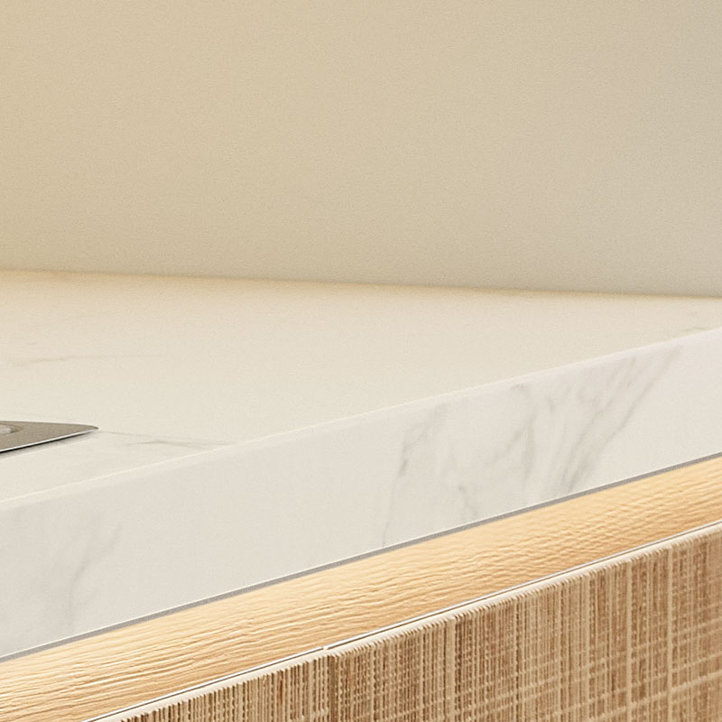 Wit marmerlook werkblad met matte afwerking