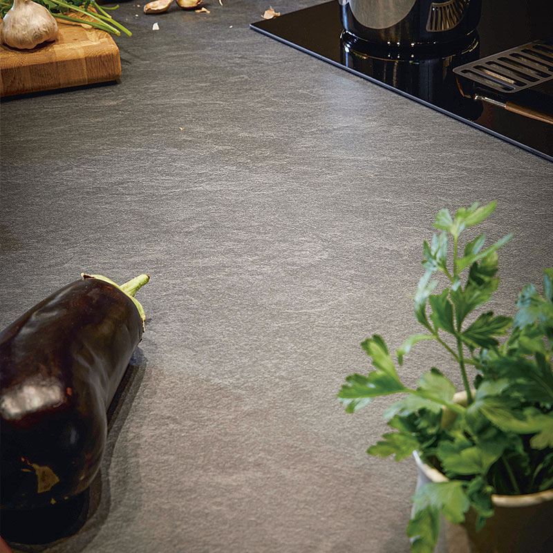 Werkbladen met leisteendecor