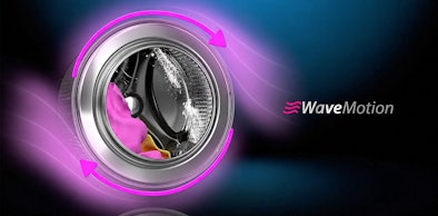 Whirlpool wasmachine met WaveMotion trommelbeweging die wasgoed gelijkmatig en voorzichtig wast