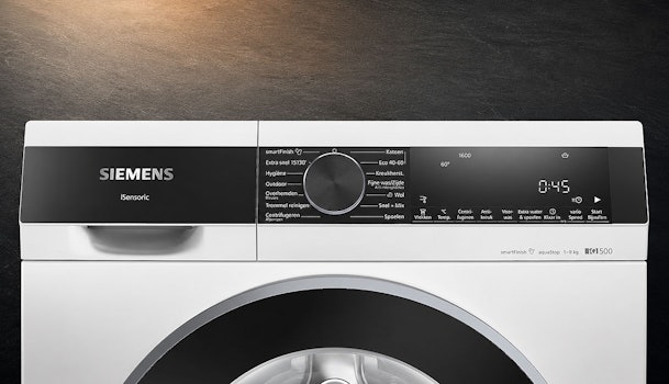 Siemens wasmachine van 9 kg met ruime trommel voor een gezin van vier personen