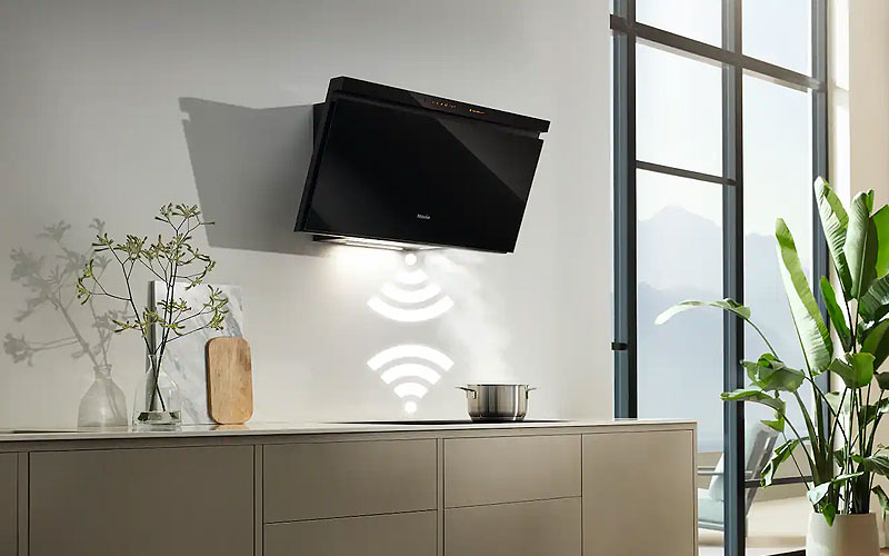 Miele afzuigkap met WiFi-connectiviteit via Miele@home app