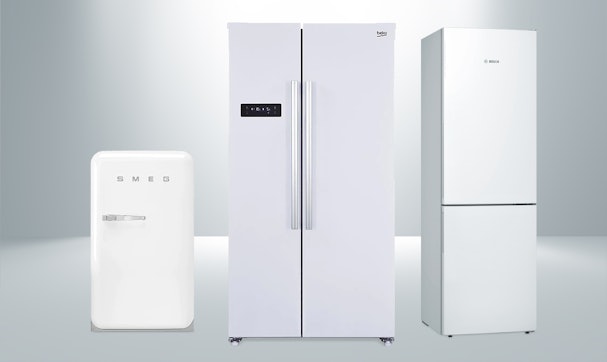 Witte koelkasten en wit kleurige koel-vriescombinaties