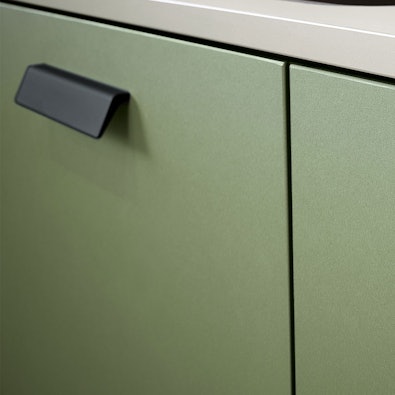 Zachtgroen keukenfront