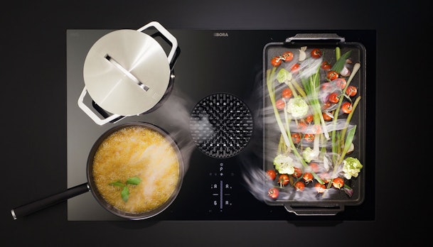 Zeer grote oppervlakte-inductiekookzones.