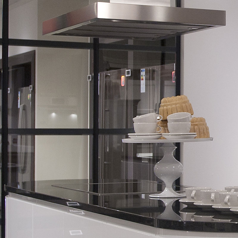 Zwart granieten werkblad