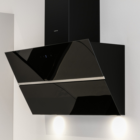 Zwarte wandafzuigkap