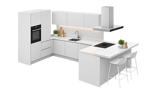Keuken met bar