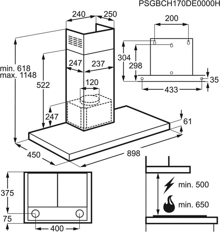 AEG DBE0900M  afzuigkap afbeelding 5