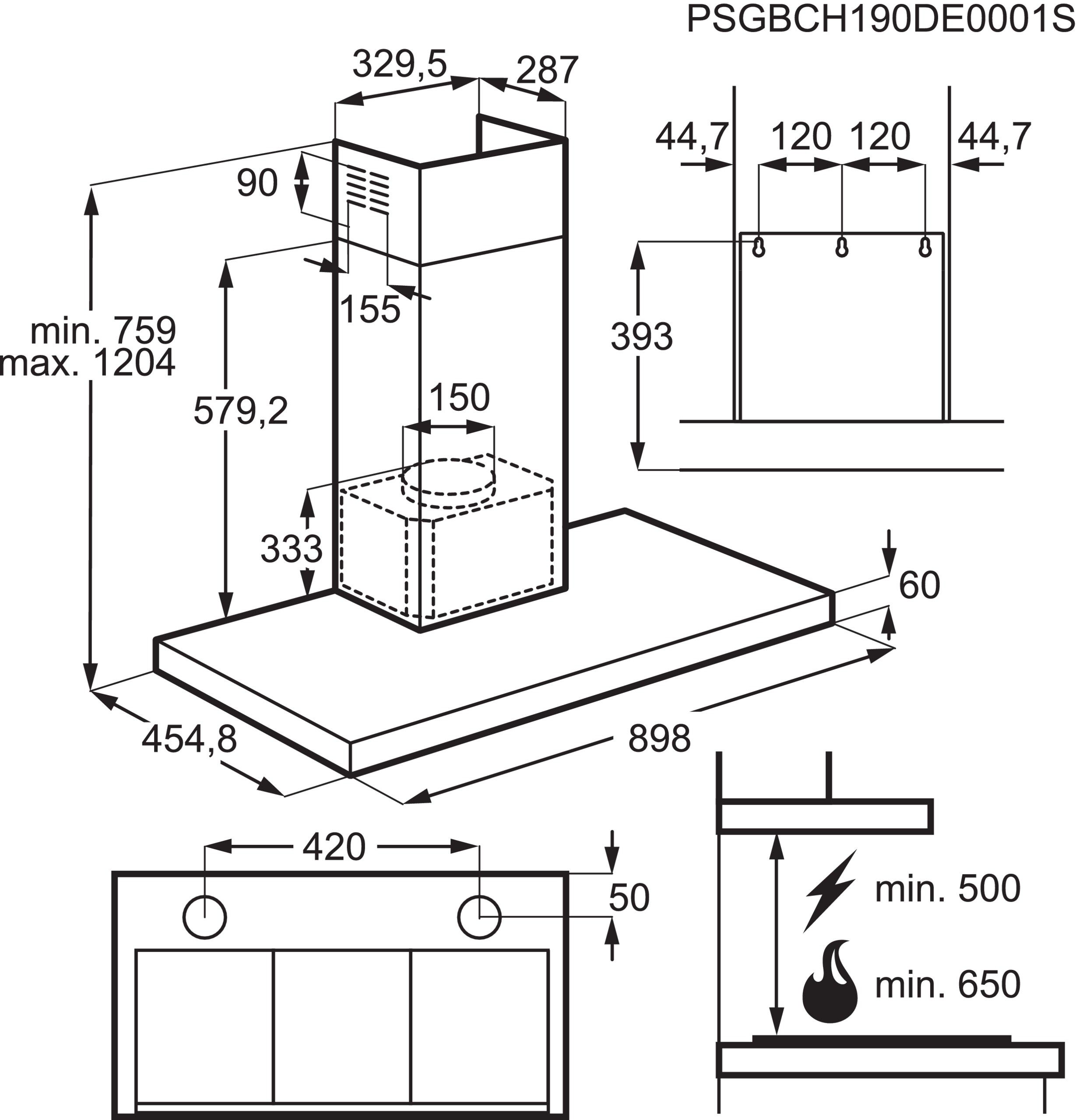 AEG DBE5962HR  afzuigkap afbeelding 5