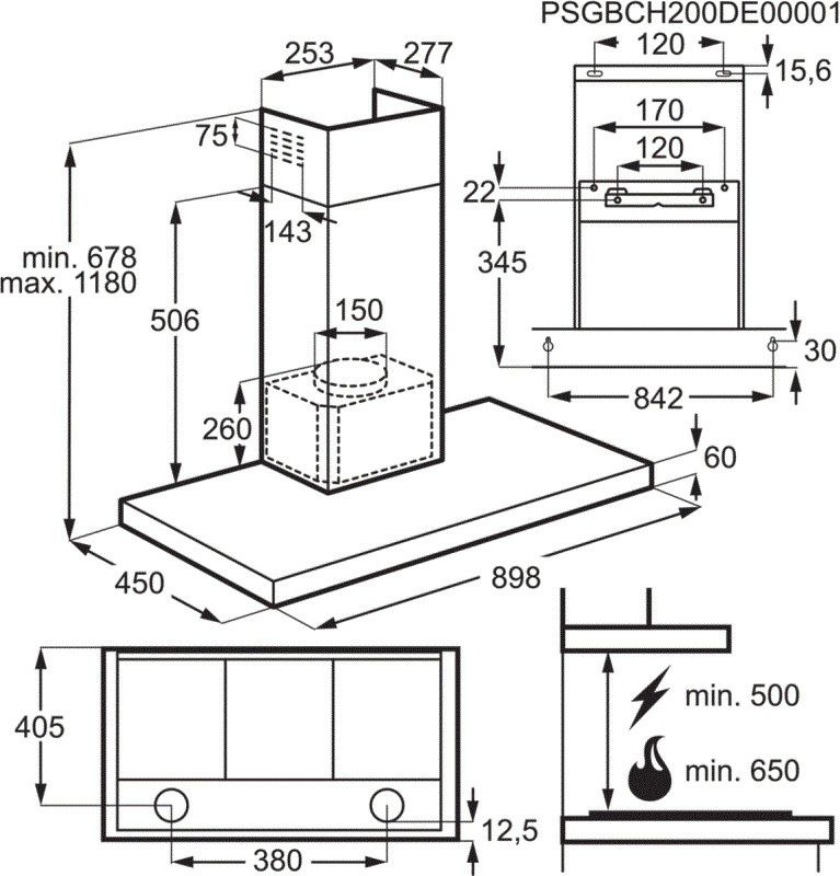 AEG DBS5971MM  afzuigkap afbeelding 5