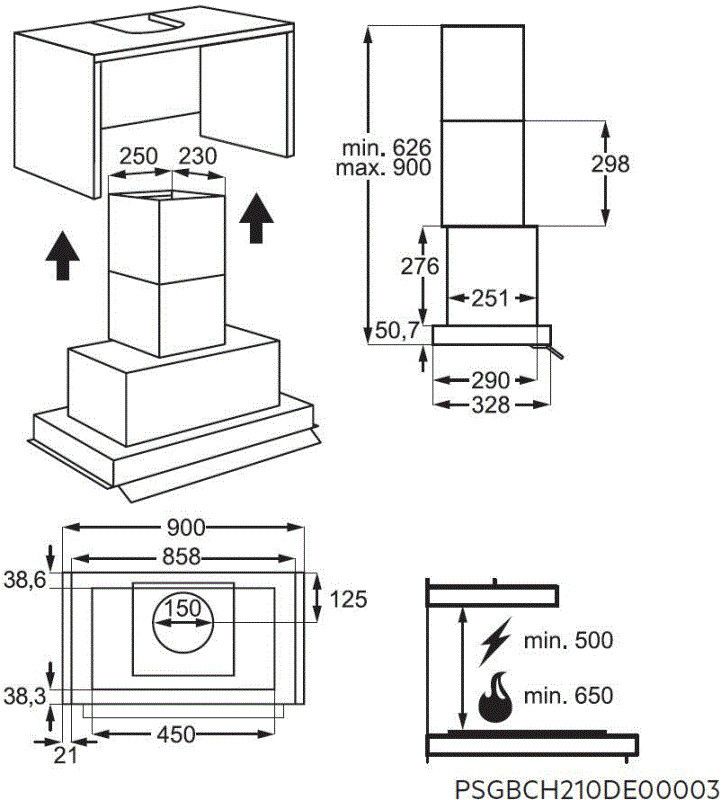 AEG afzuigkap DGK6981HM afbeelding 3