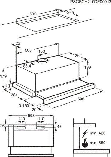 AEG afzuigkap DPB3622S afbeelding 3