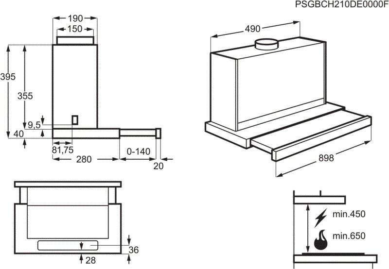 AEG afzuigkap  DPE5950M afbeelding 4