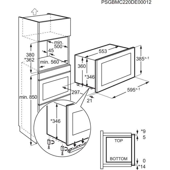 AEG MSB2057D-B inbouw magnetron afbeelding 5