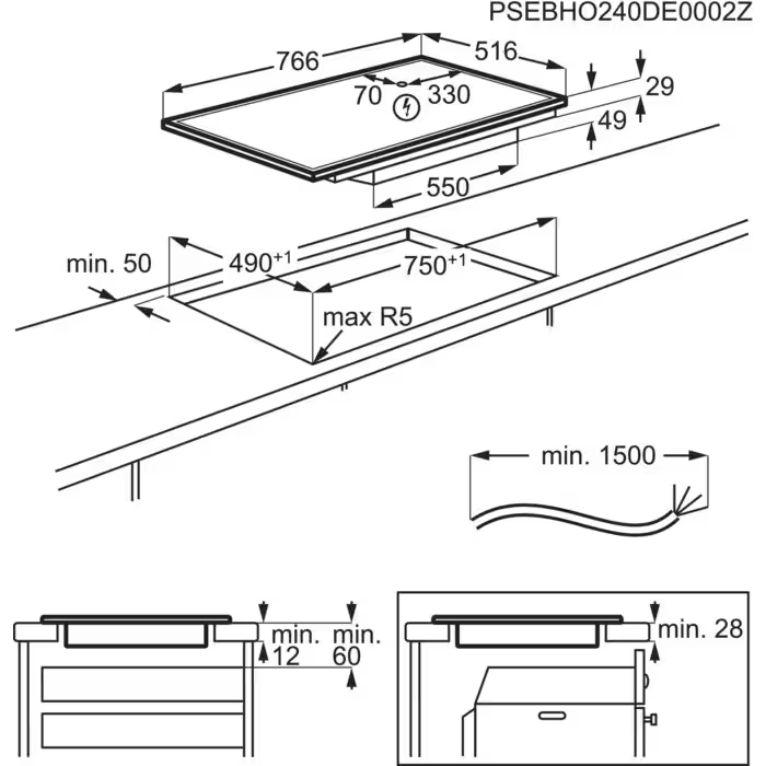 AEG kookplaat OIO84A00XB afbeelding 3