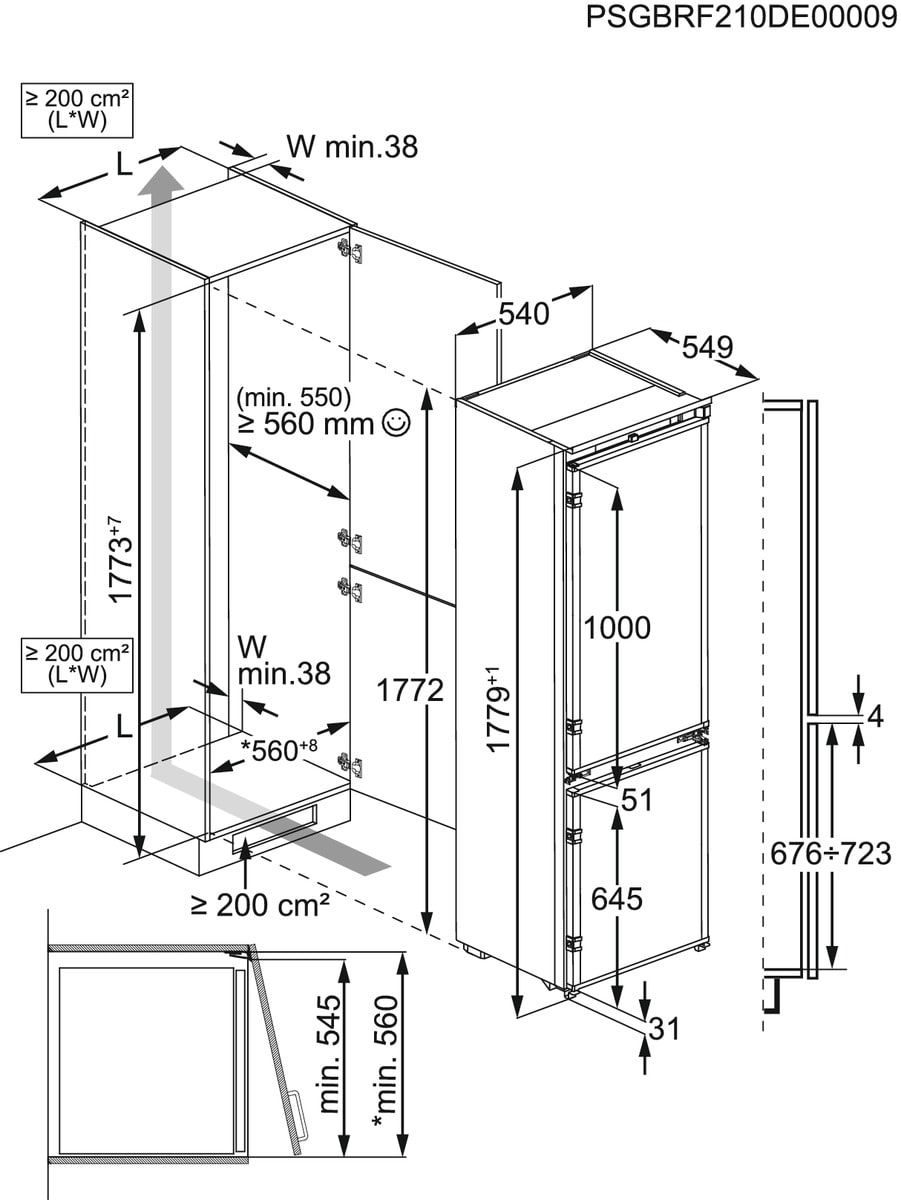 AEG OSC7G181ES inbouw koelkast afbeelding 5