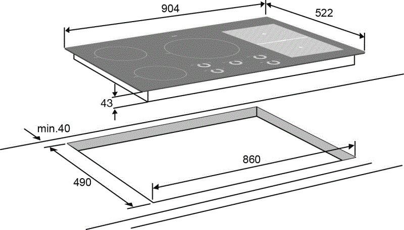 Atag kookplaat HI9571SVT afbeelding 3