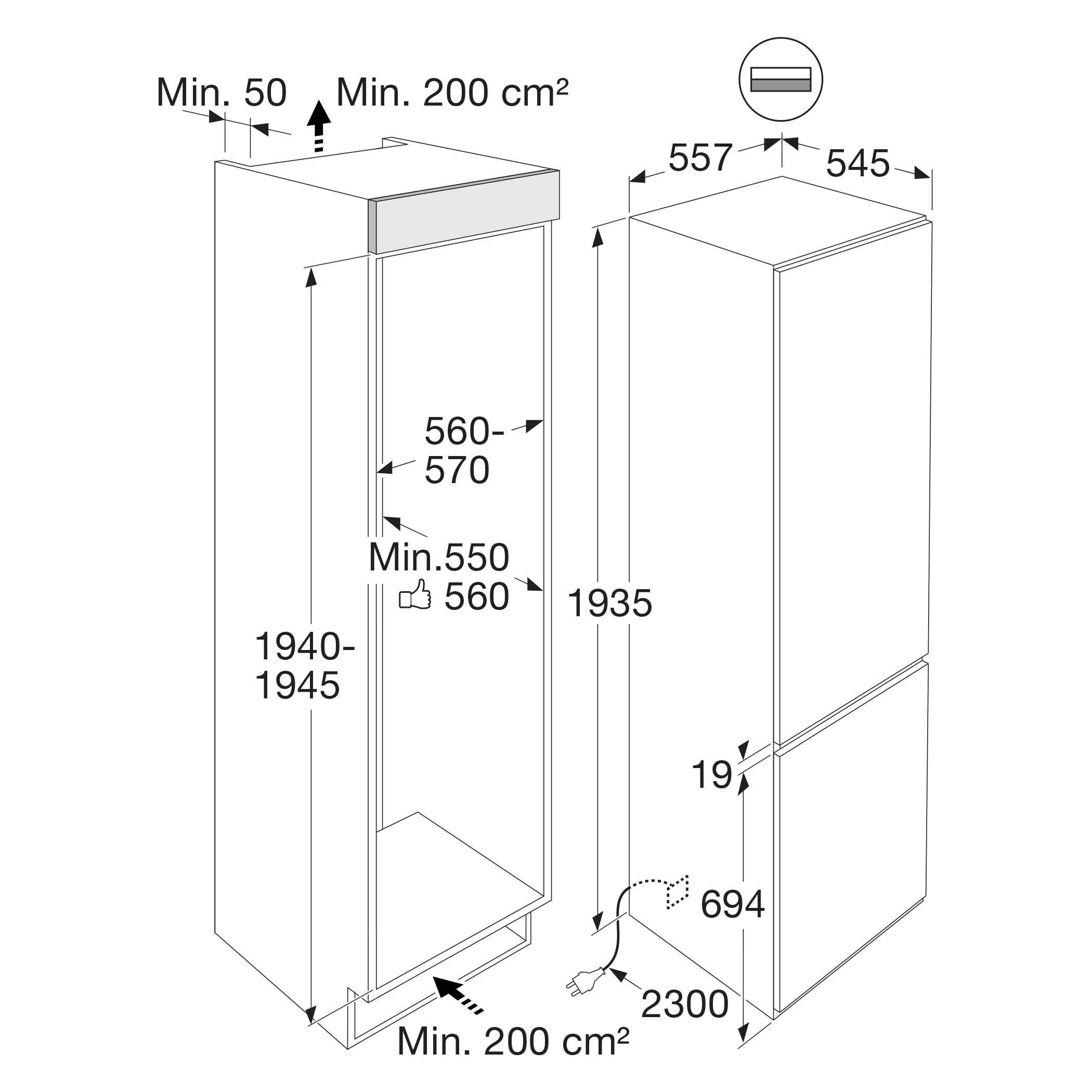 Atag KD63194D inbouw koelkast afbeelding 5