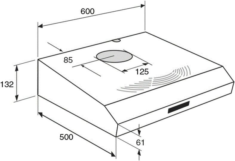 Atag afzuigkap  WO6111BM afbeelding 4