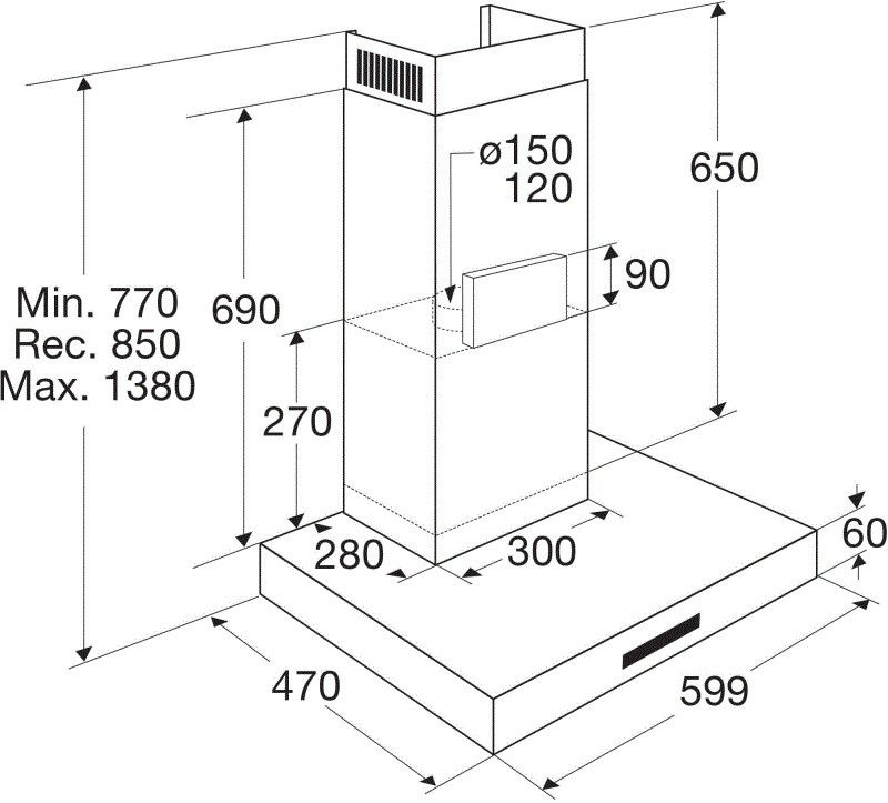 Atag afzuigkap WS60211MS afbeelding 3