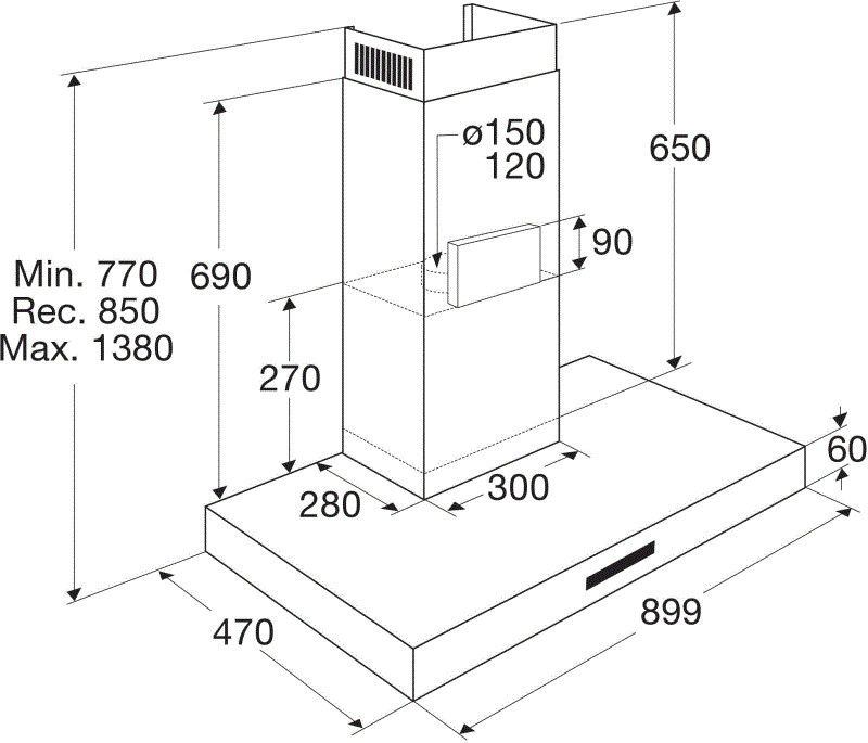 Atag afzuigkap  WS90212MS afbeelding 4