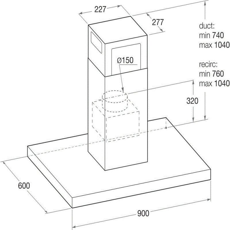 Bauknecht afzuigkap DBIBS93LBX afbeelding 3