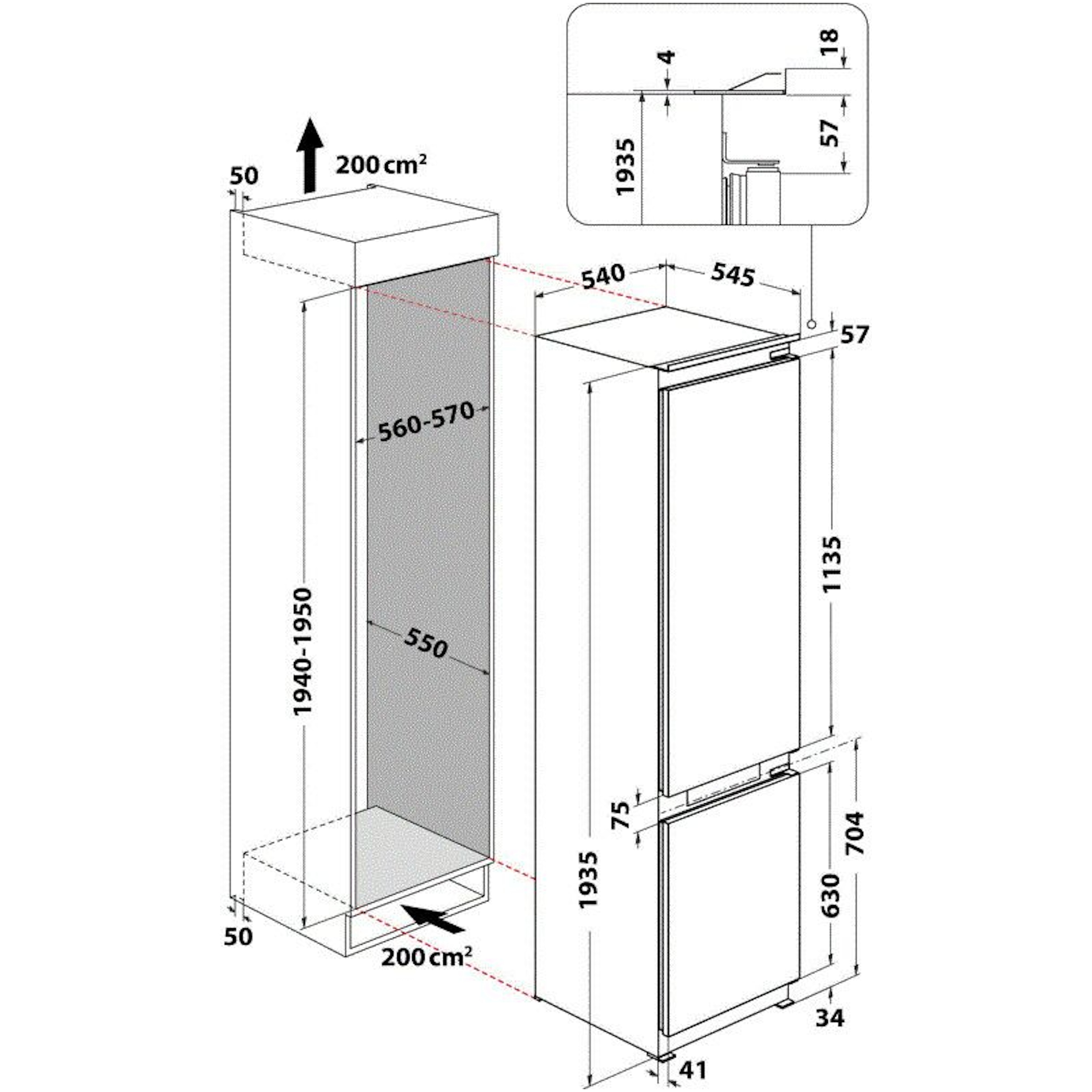 Bauknecht koelkast inbouw KGITN20F3MA afbeelding 4