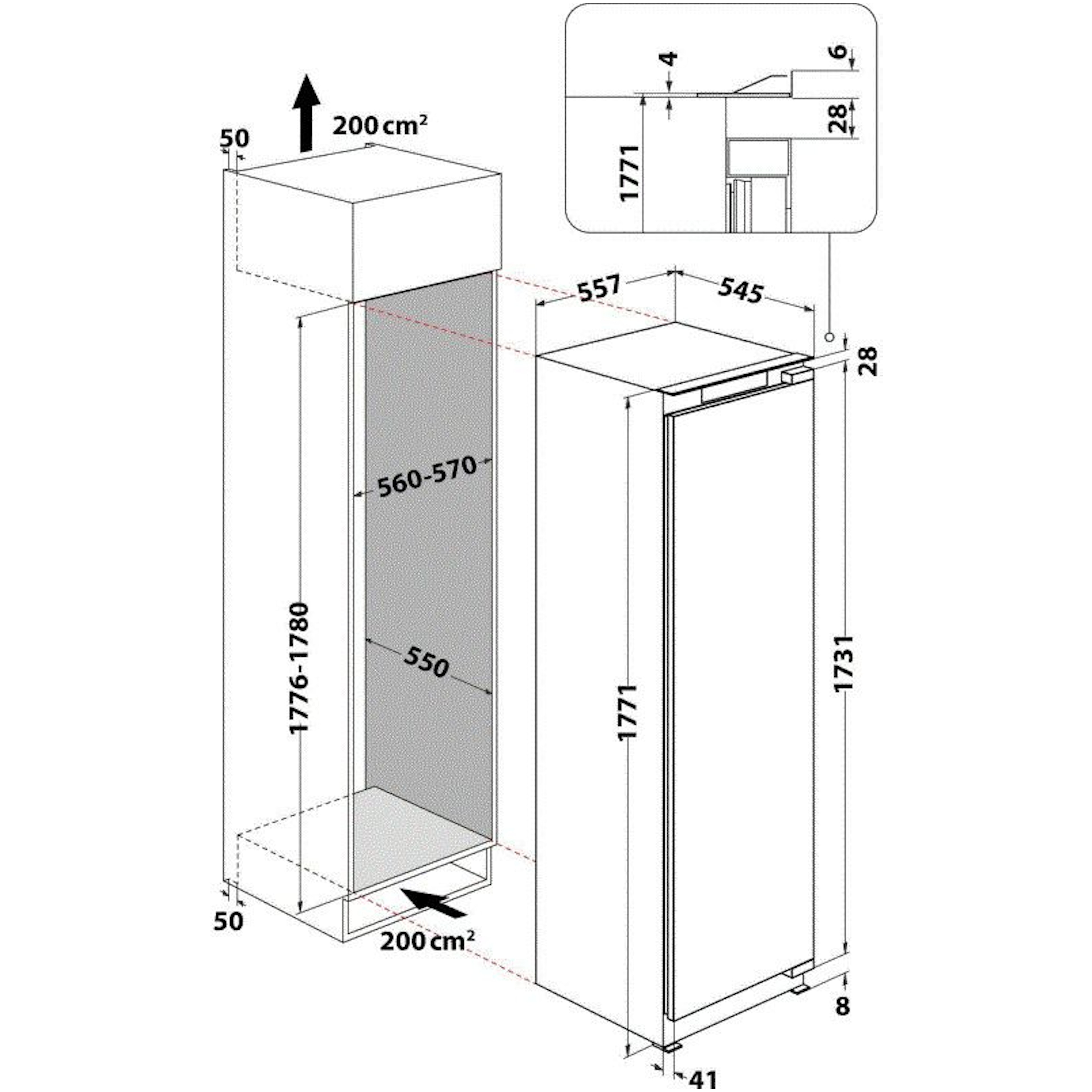 Bauknecht KSI18GF2P inbouw koelkast afbeelding 6